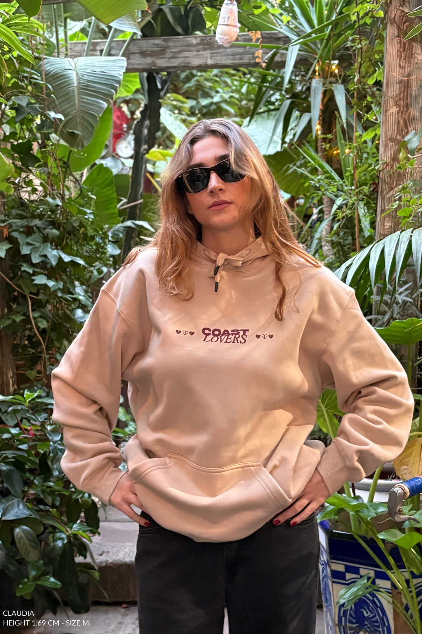Beige Coast Lovers Hoodie