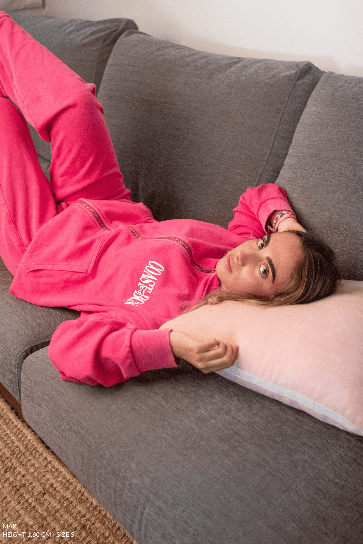 Washed Pink Wide Leg Joggers