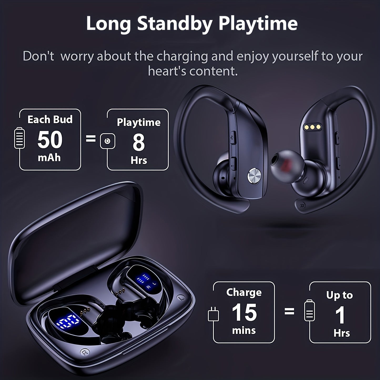 Surround Earbuds Auriculares Envolvente 48H