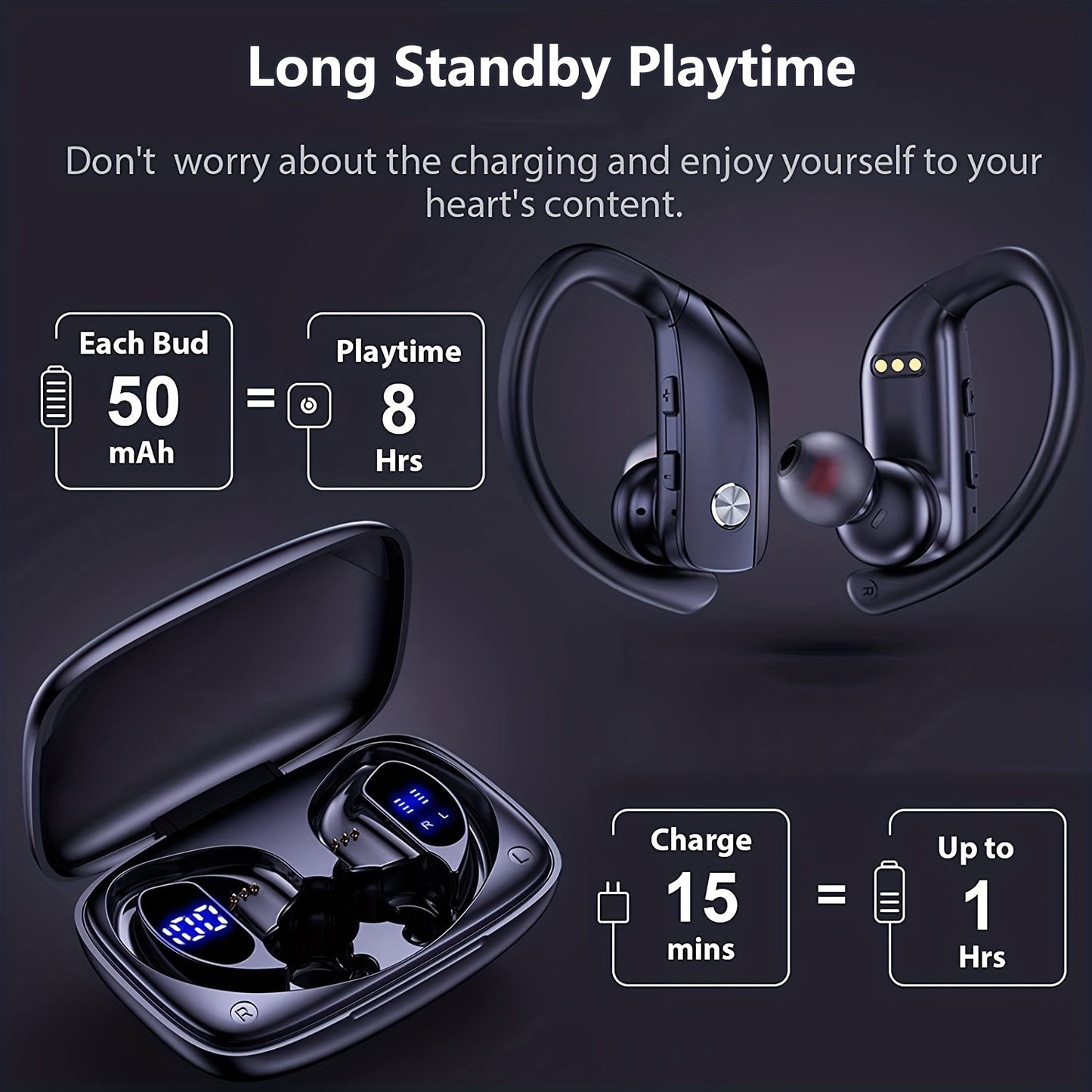Surround Earbuds Auriculares Envolvente 48H