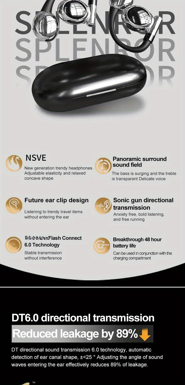 Air Conduction Headphones Auriculares Conducción Aire
