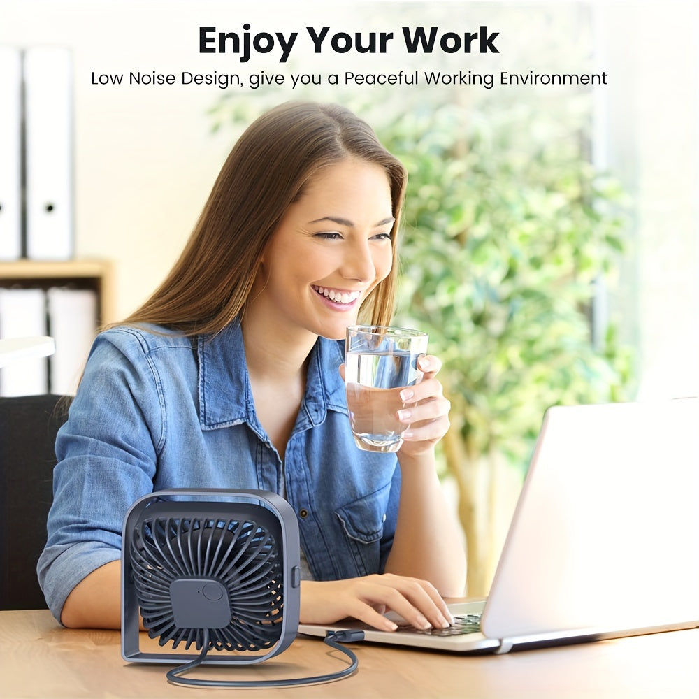 Silent USB Desk Fan 3-Speed