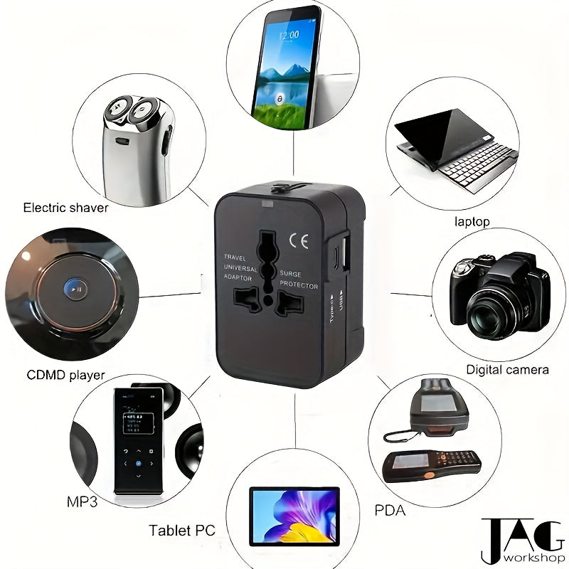 Certified Travel Adapter Adaptador Certificado 150+ Países