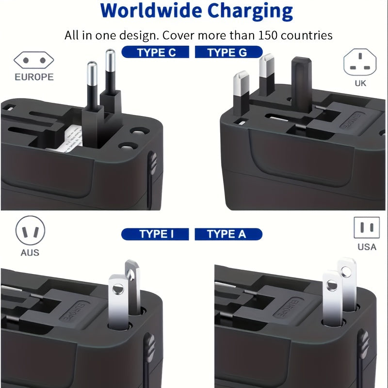 Certified Travel Adapter Adaptador Certificado 150+ Países