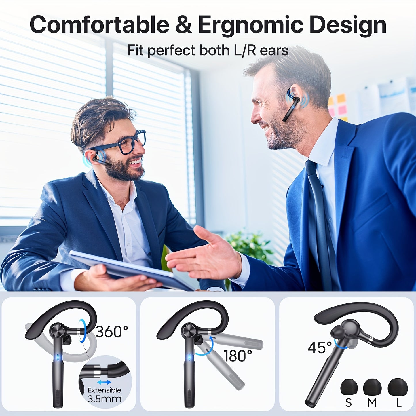 Business Wireless Headset Auriculares Negocios 50H