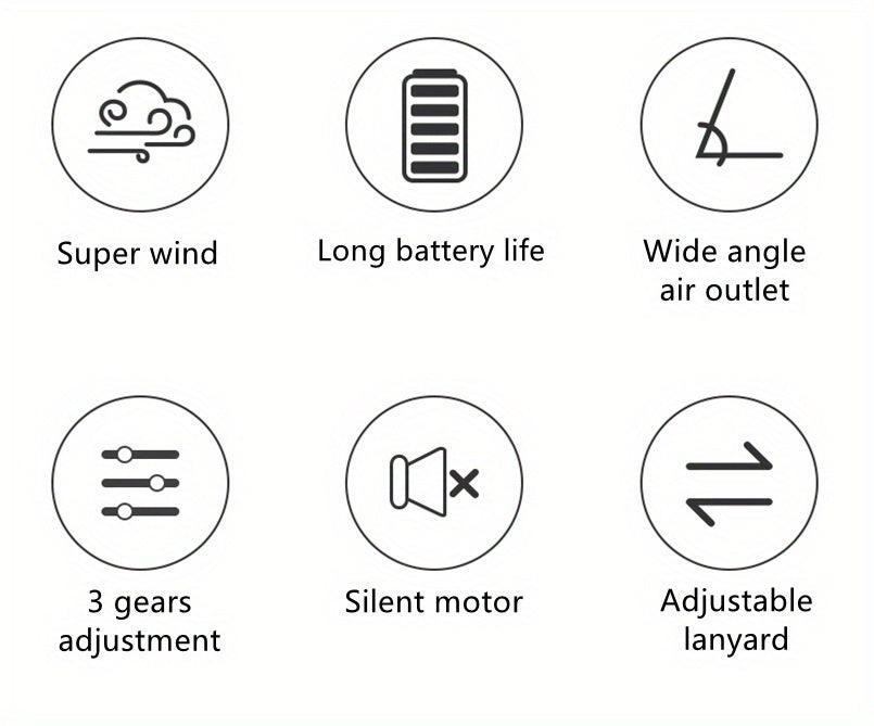 Versatile Bladeless USB Fan Waist Desktop