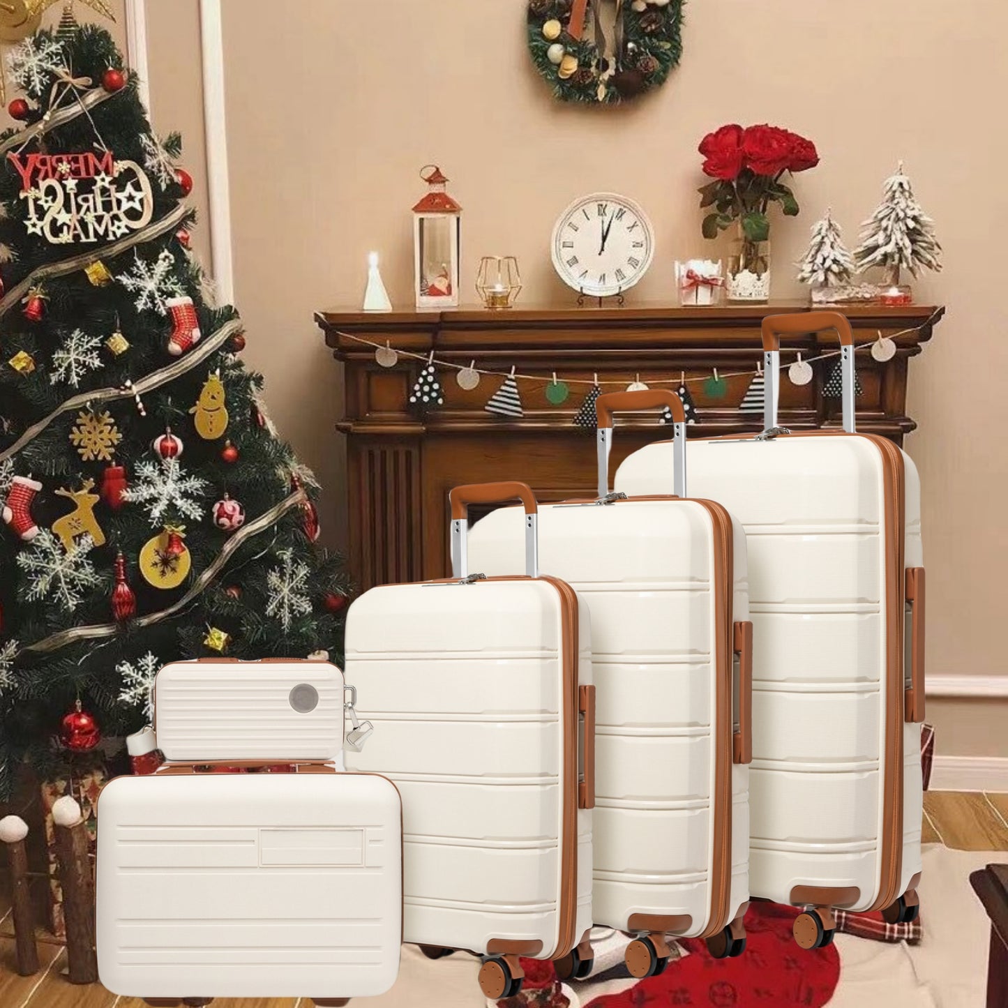 Suitcase Luggage Set with Lock, Juego Maletas con Cerradura