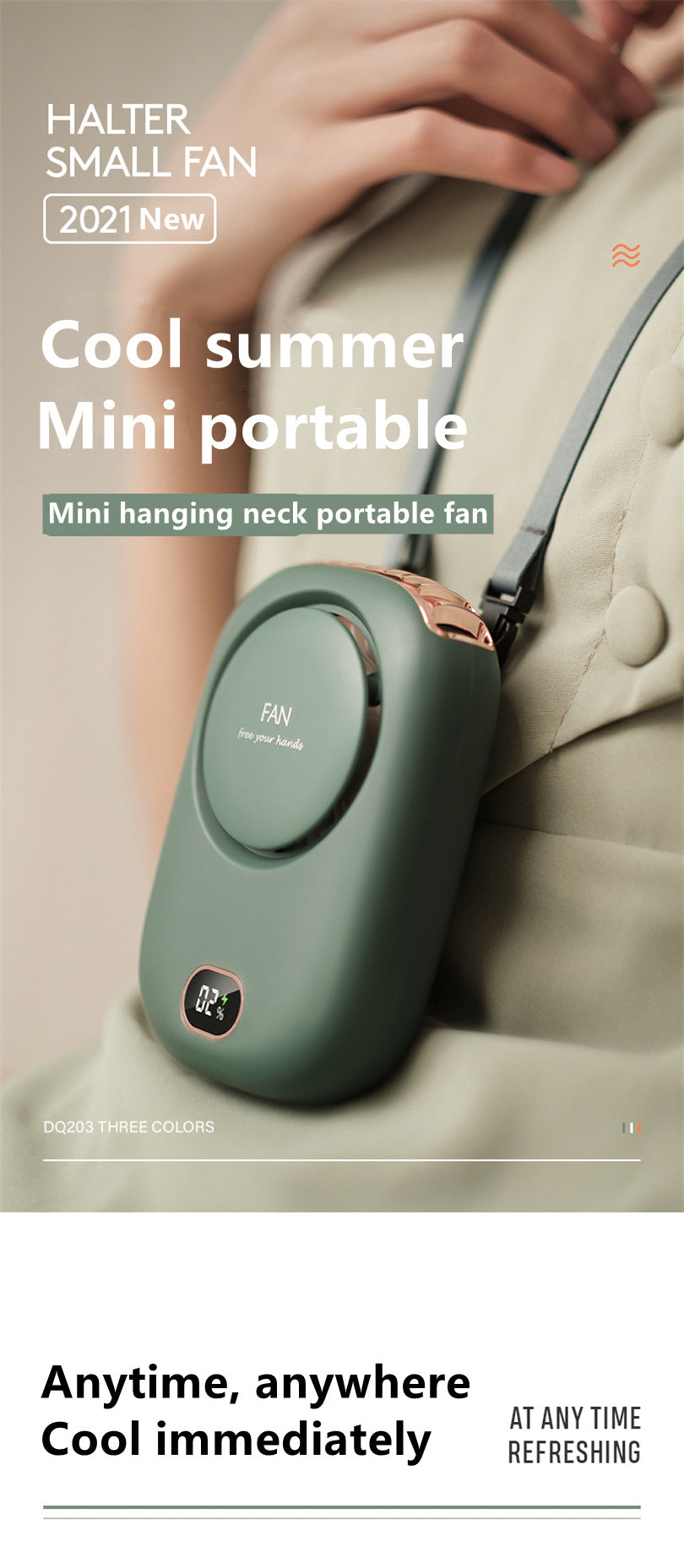 Versatile Bladeless USB Fan Waist Desktop