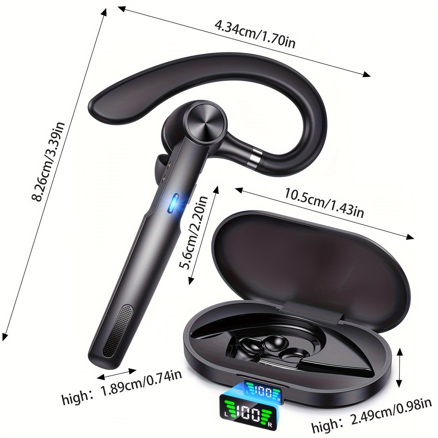 Business Wireless Headset Auriculares Negocios 50H
