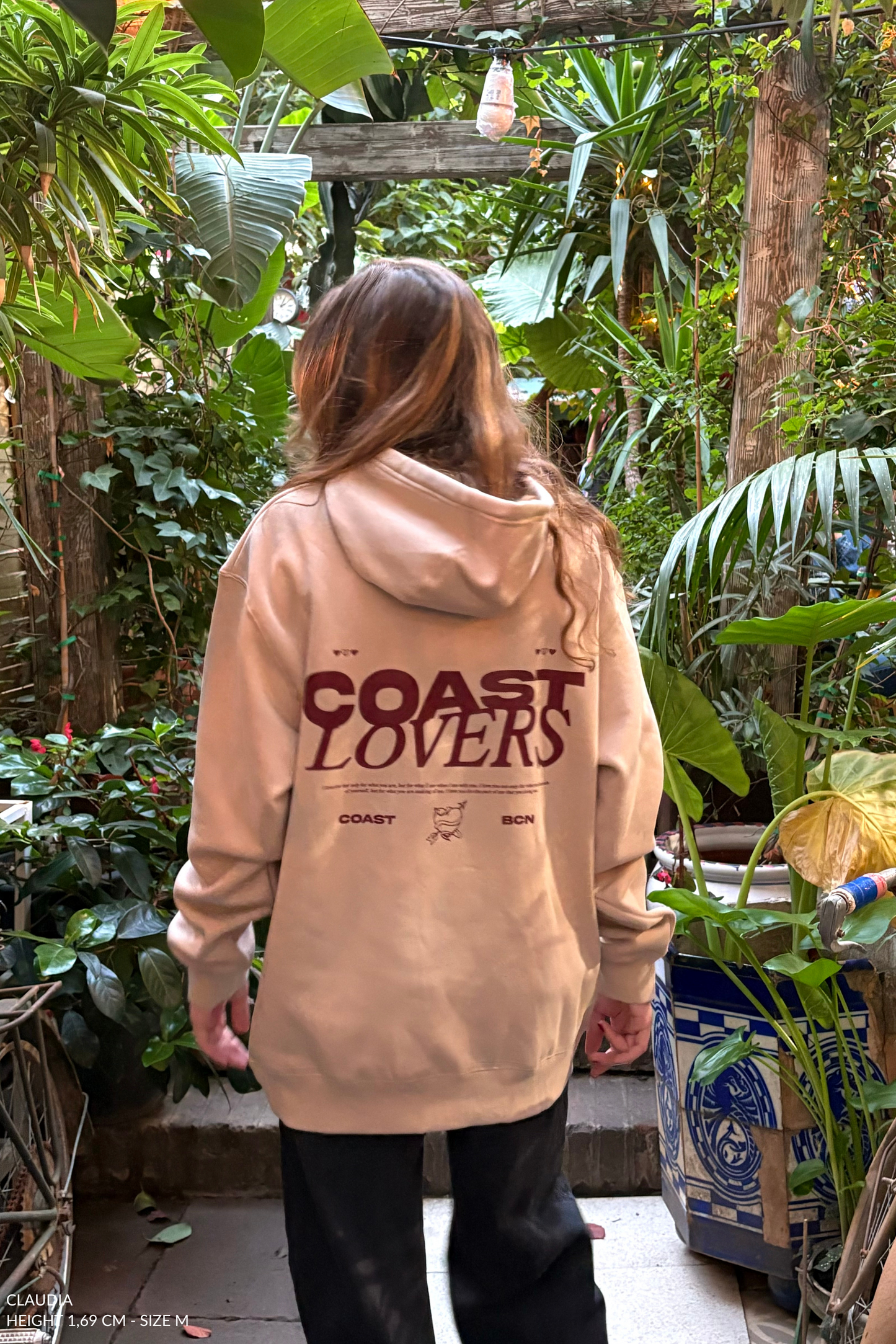 Beige Coast Lovers Hoodie