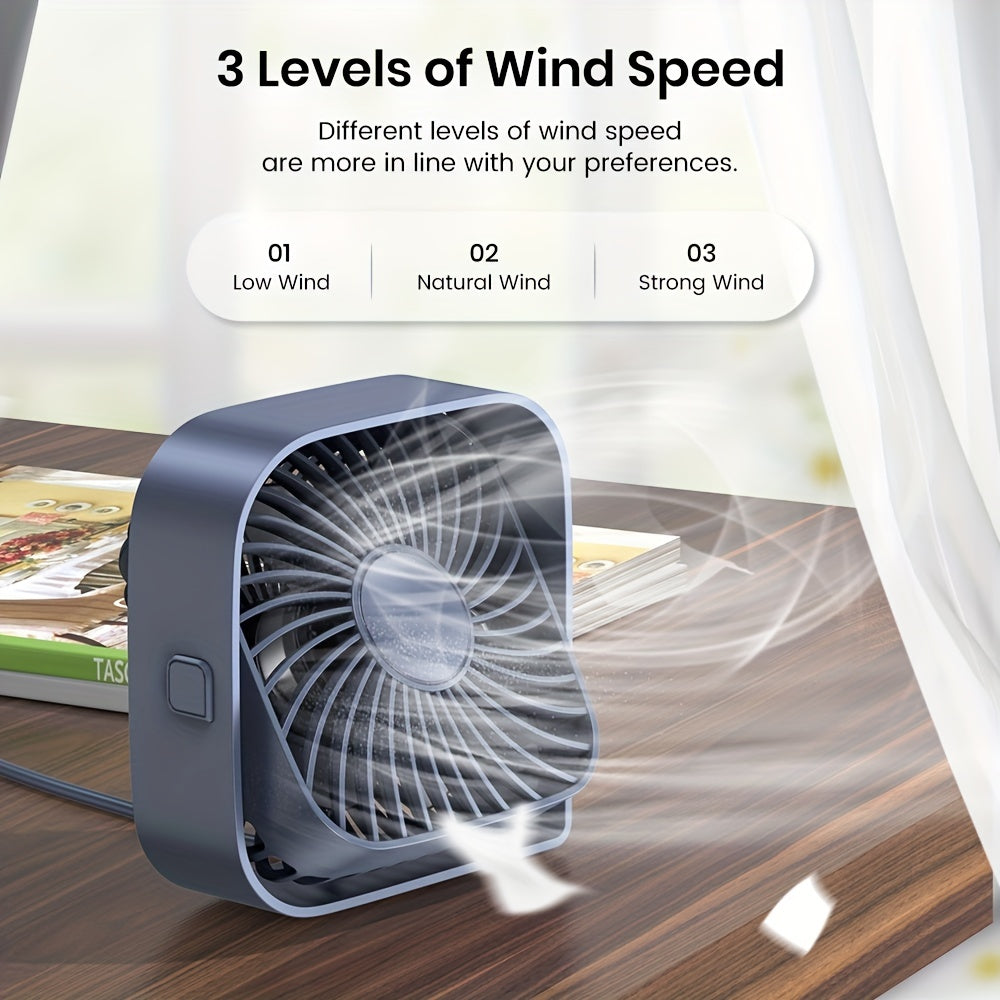 Silent USB Desk Fan 3-Speed