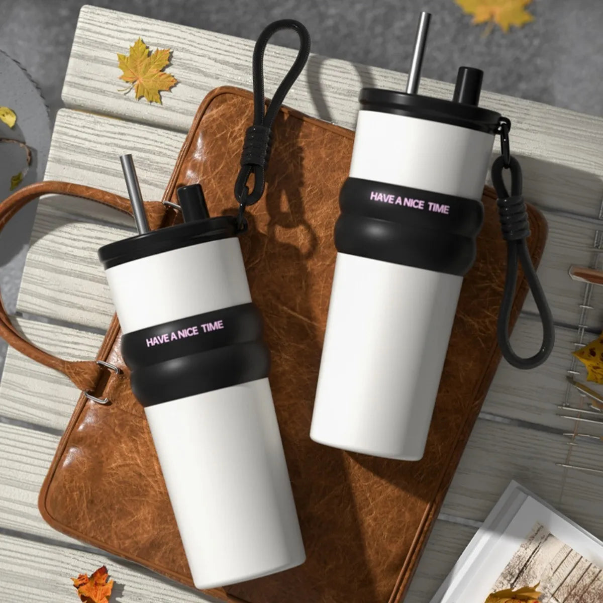 Vacuum Insulated Bottle: Leakproof Thermos with Straw