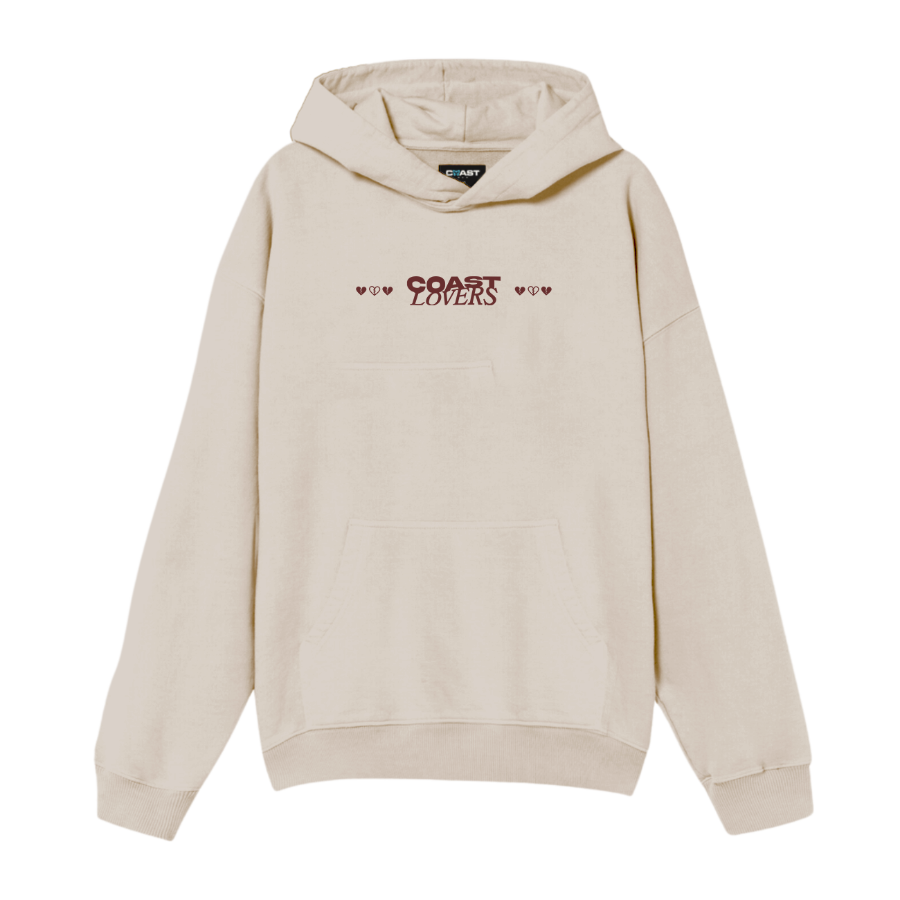 Beige Coast Lovers Hoodie