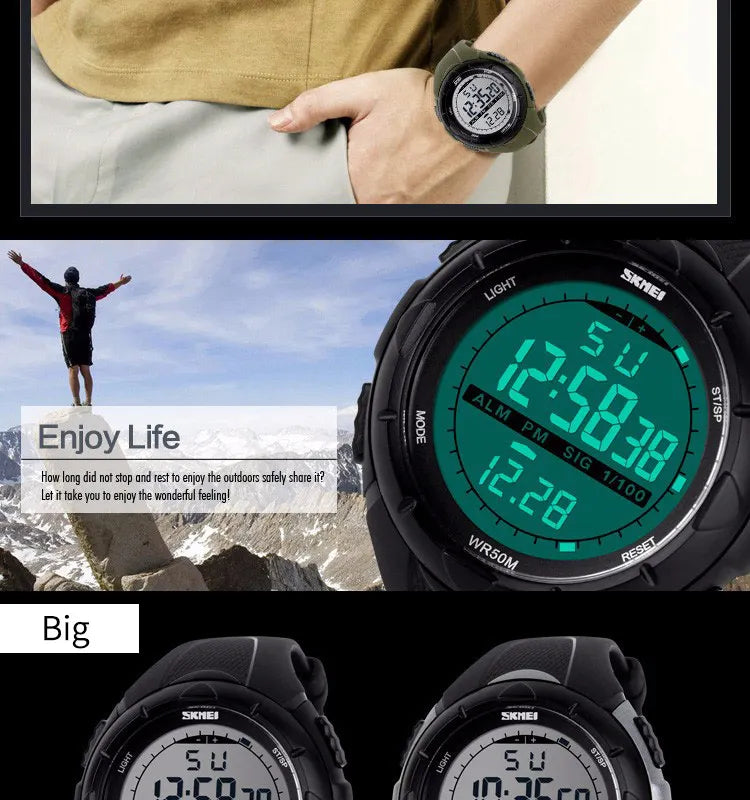 SKMEI Military Digital Sport Watch, Reloj Deportivo Digital Militar SKMEI
