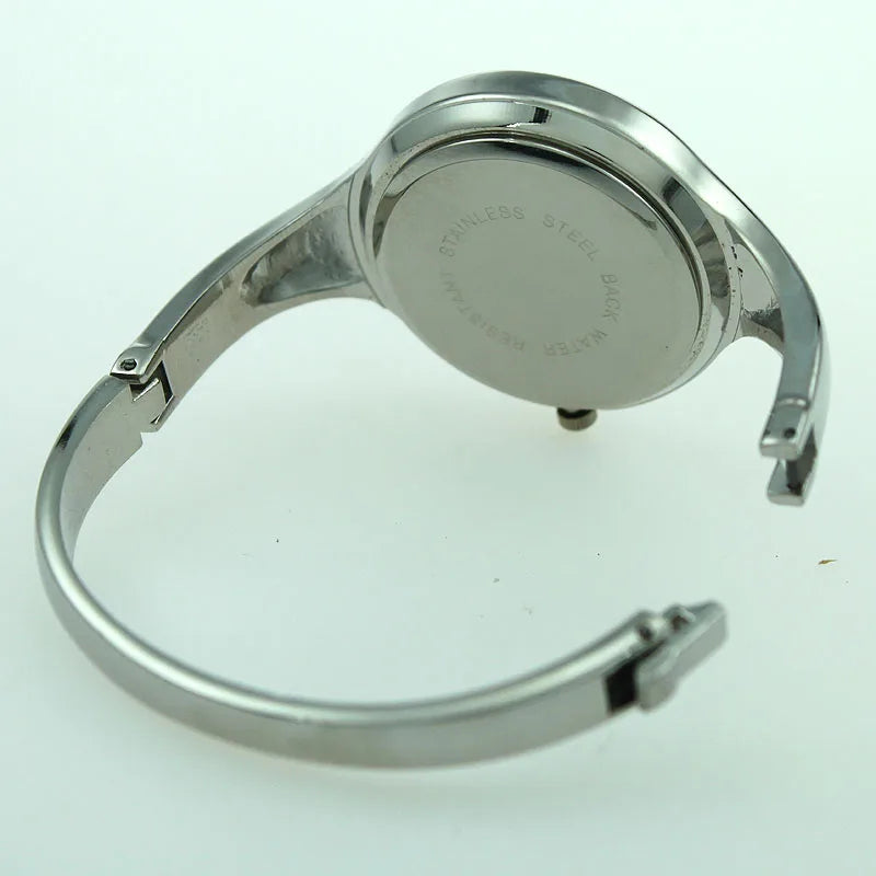 Women Gold Cuff Bracelet Watch, Reloj Pulsera Brazalete Oro Mujeres