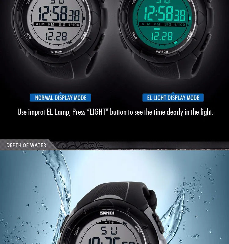 SKMEI Military Digital Sport Watch, Reloj Deportivo Digital Militar SKMEI