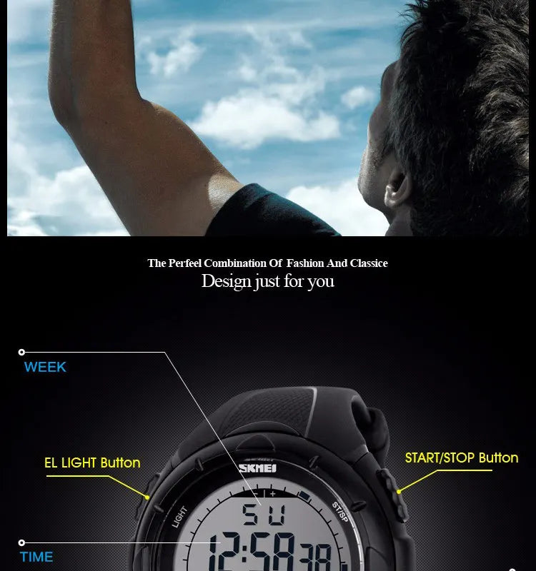SKMEI Military Digital Sport Watch, Reloj Deportivo Digital Militar SKMEI