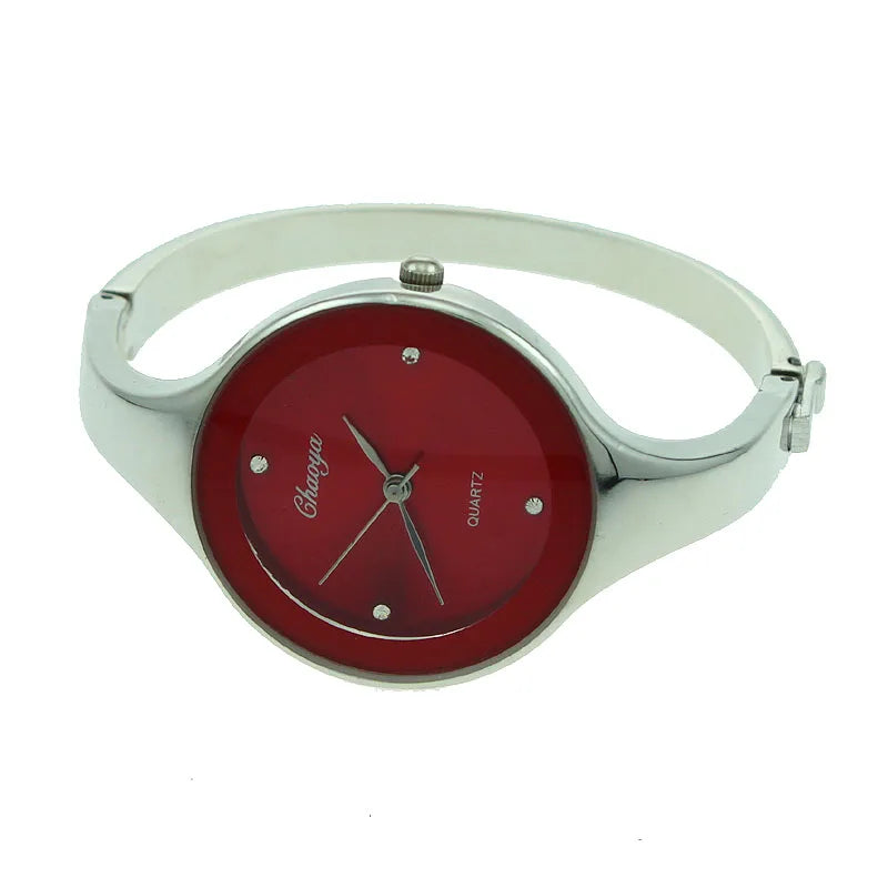 Women Gold Cuff Bracelet Watch, Reloj Pulsera Brazalete Oro Mujeres