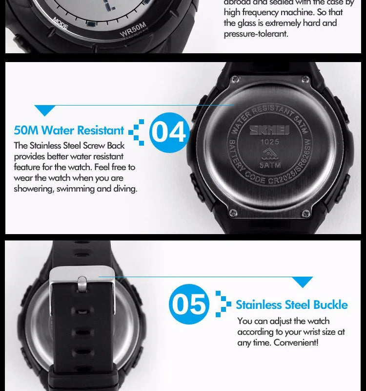 SKMEI Military Digital Sport Watch, Reloj Deportivo Digital Militar SKMEI