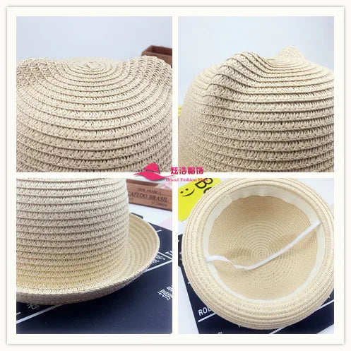 Kids Panama Hat Sombrero Niños Orejas
