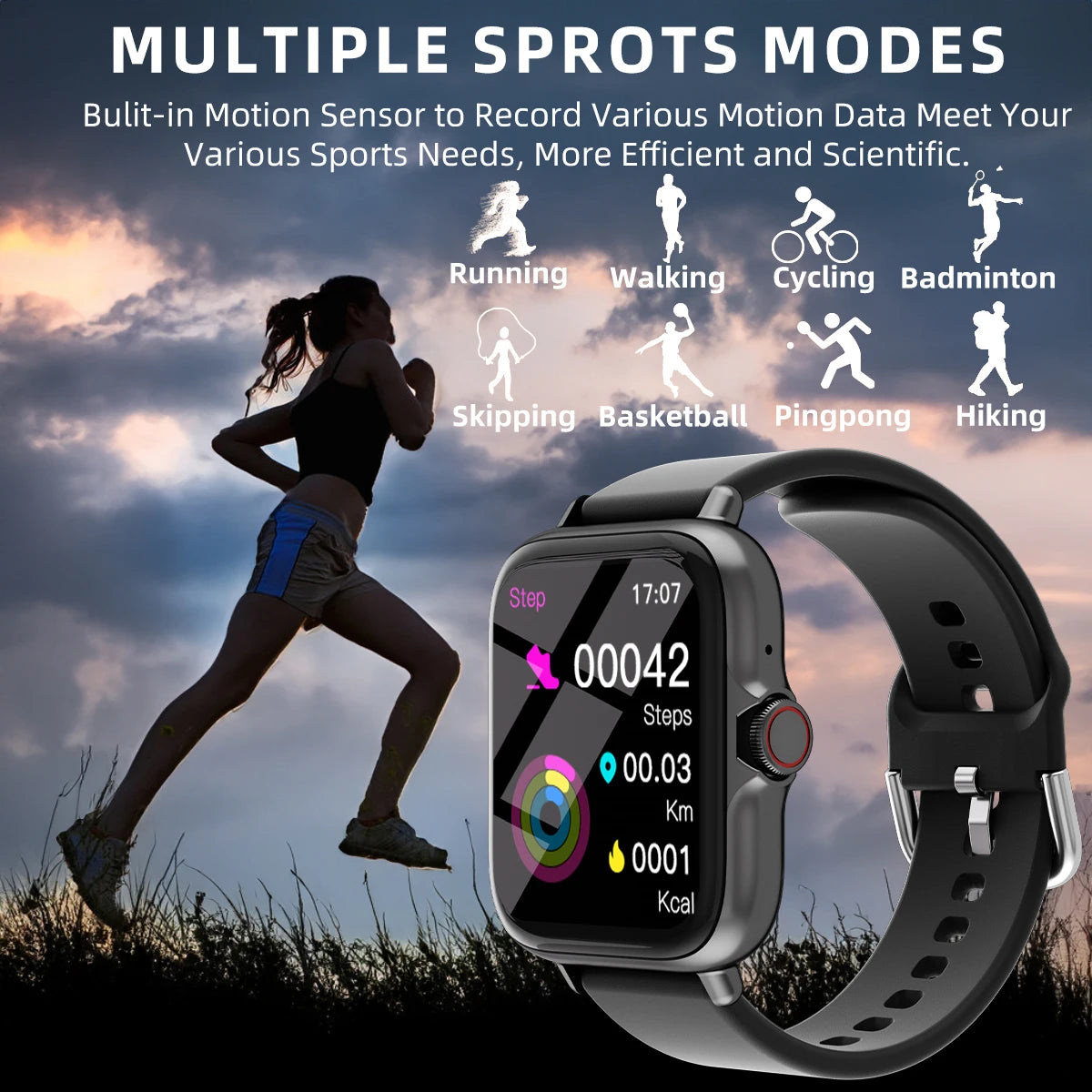 Waterproof Smart Watch Message Calling, Reloj Inteligente Impermeable Mensajes Llamadas
