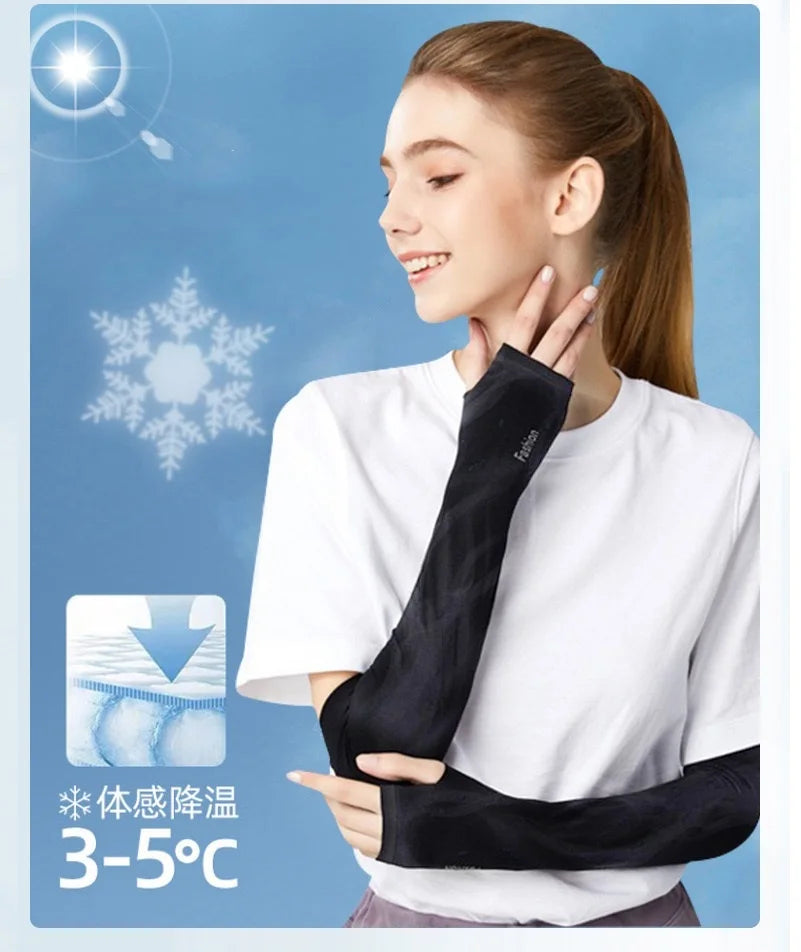 Cooling Ice Silk UV Cycling Sleeves