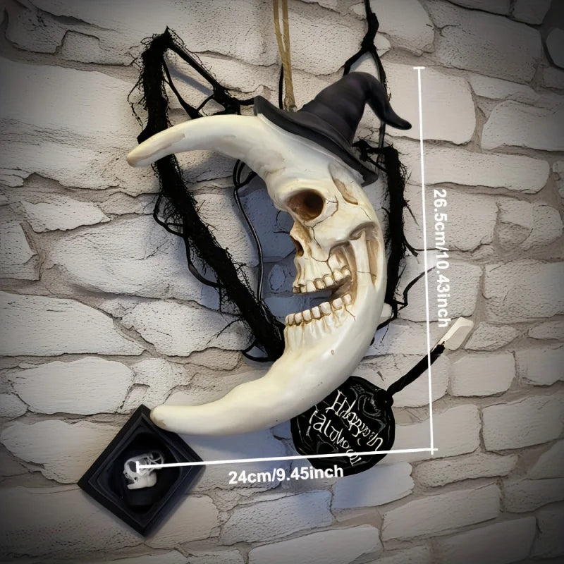 Halloween Skull Witch Hat Moon Collectible