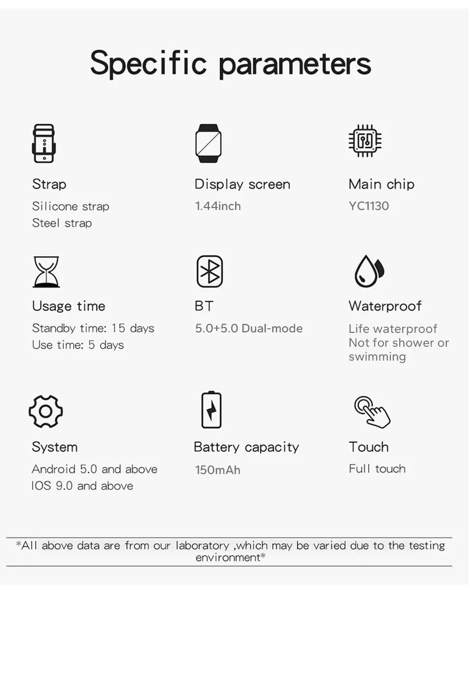 Android Smart Watch Health Monitor, Monitor Salud Reloj Inteligente Android