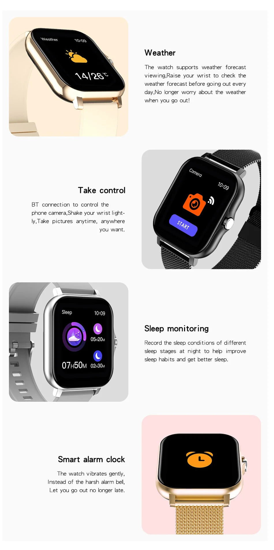 Android Smart Watch Health Monitor, Monitor Salud Reloj Inteligente Android