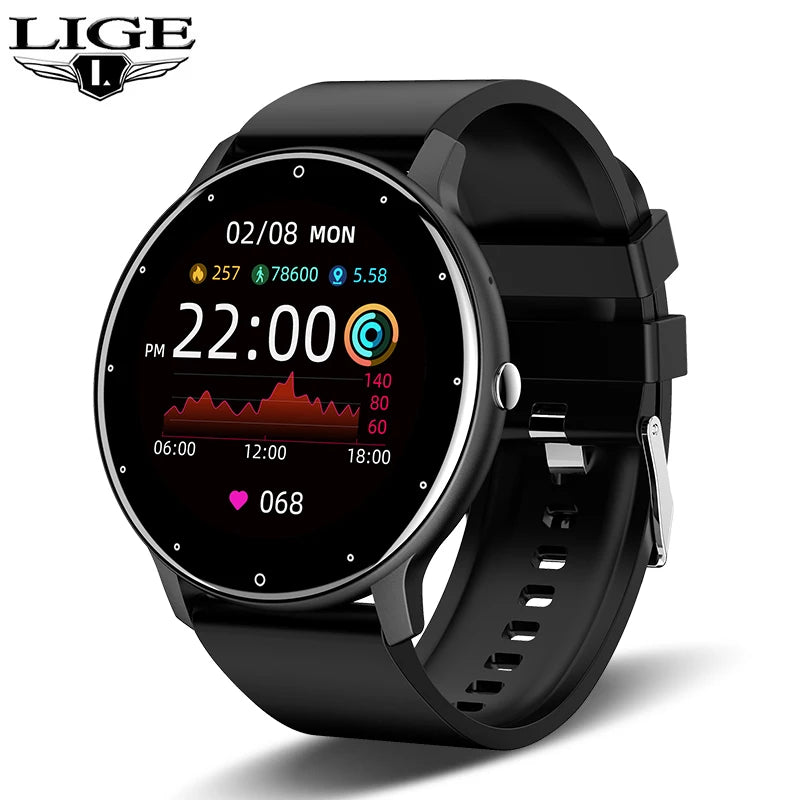 LIGE Full Touch Bluetooth Watch, Reloj Bluetooth Táctil Completo LIGE