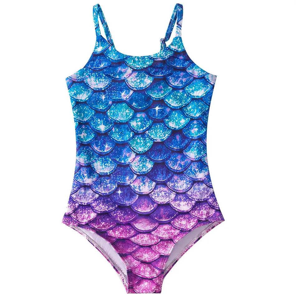 Adorable Girls Mermaid One-Piece Swimsuit