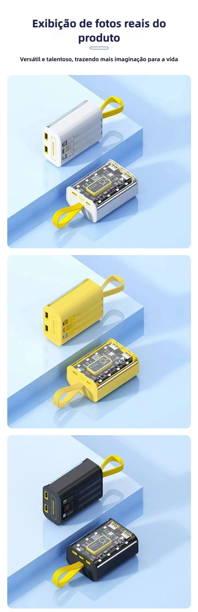Compact Mini Mecha Power Bank 10000mAh