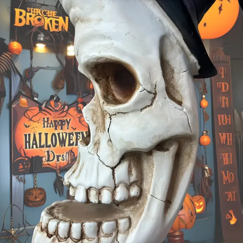 Halloween Skull Witch Hat Moon Collectible