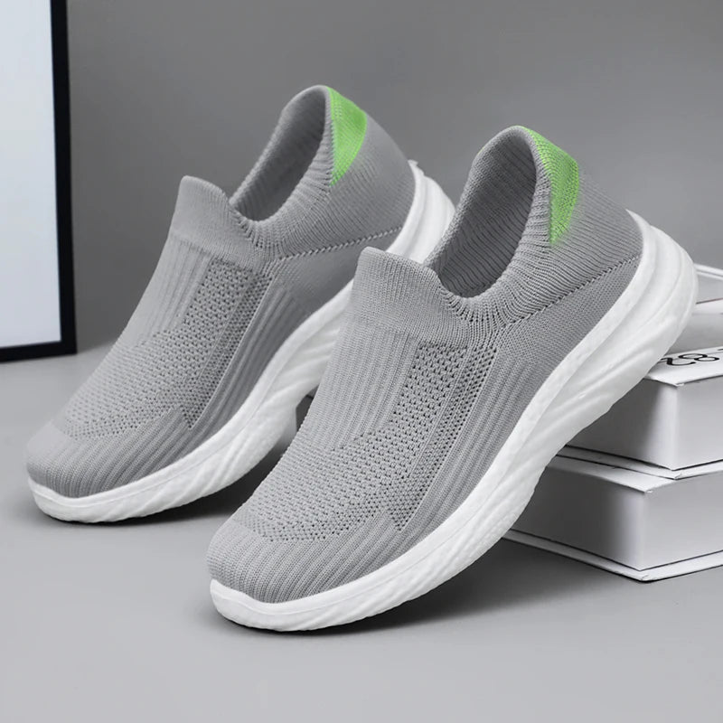 Cotton Slip-On Shoes, Zapatos Algodón Sin Cordones