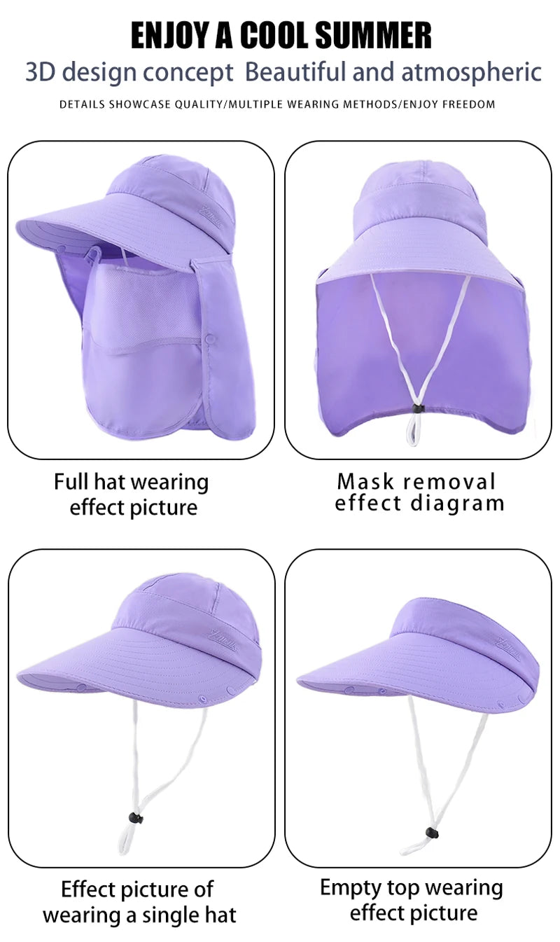 Premium Foldable Sun Hat Large Brim