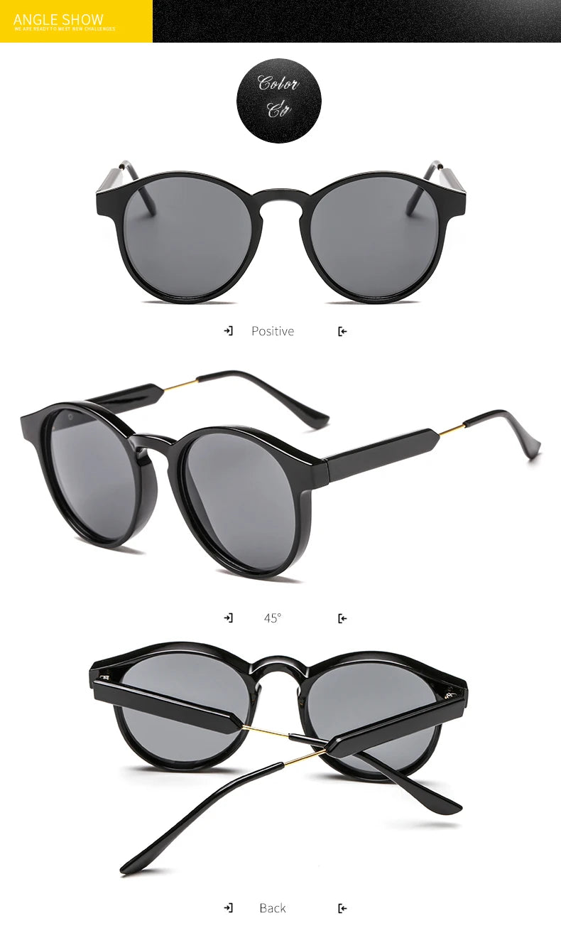 Stylish Retro Round Sunglasses UV400