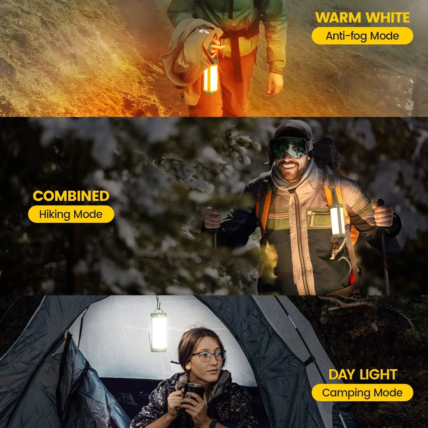 Survival 106LED Camping Lantern 1200LM Power Bank