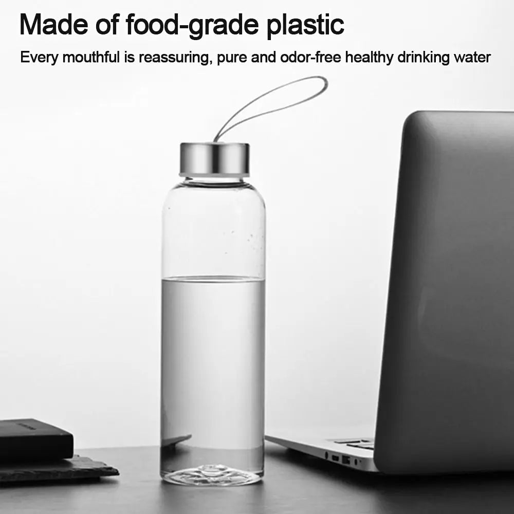 Transparent Plastic Water Bottle, Botella Agua Plástico Transparente