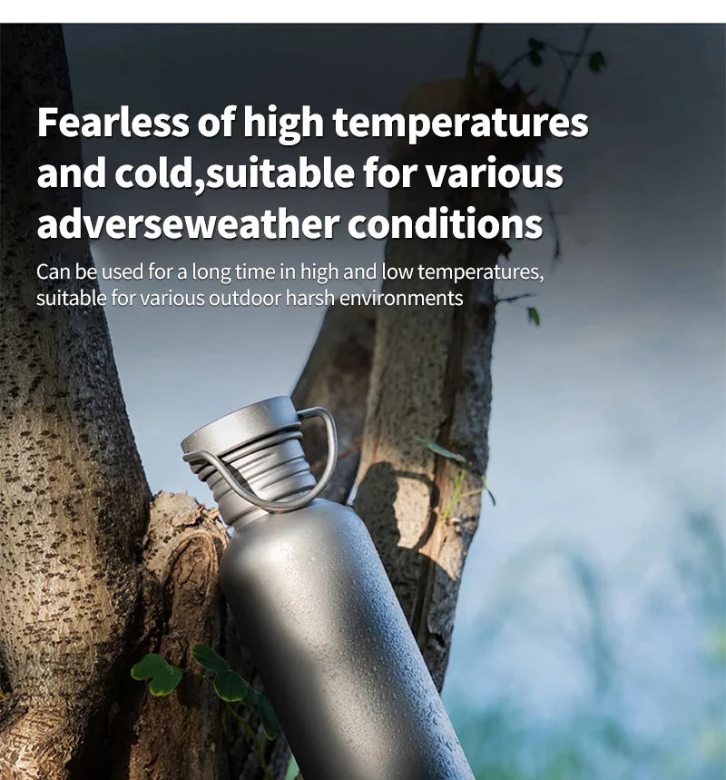 Titanium Water Bottle, Botella Agua Titanio