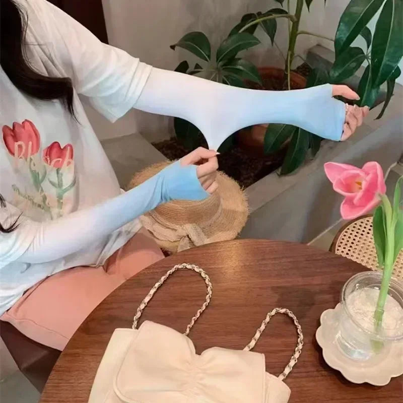 Colorful Gradient Ice Silk UV Sleeves