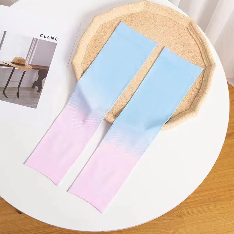 Colorful Gradient Ice Silk UV Sleeves