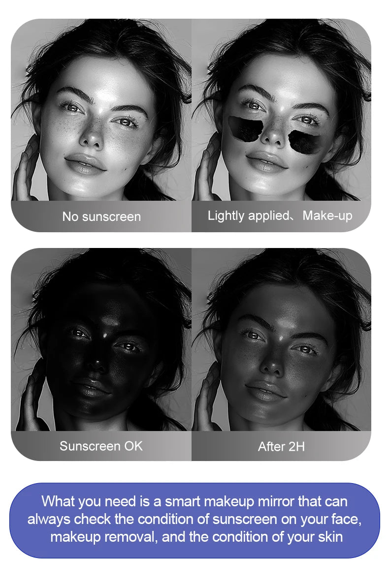 Professional TENGMIR UV Sunscreen Testing Mirror