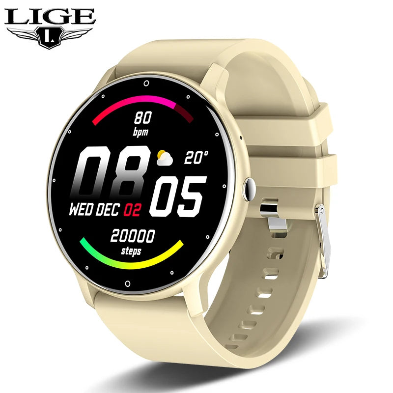 LIGE Full Touch Bluetooth Watch, Reloj Bluetooth Táctil Completo LIGE