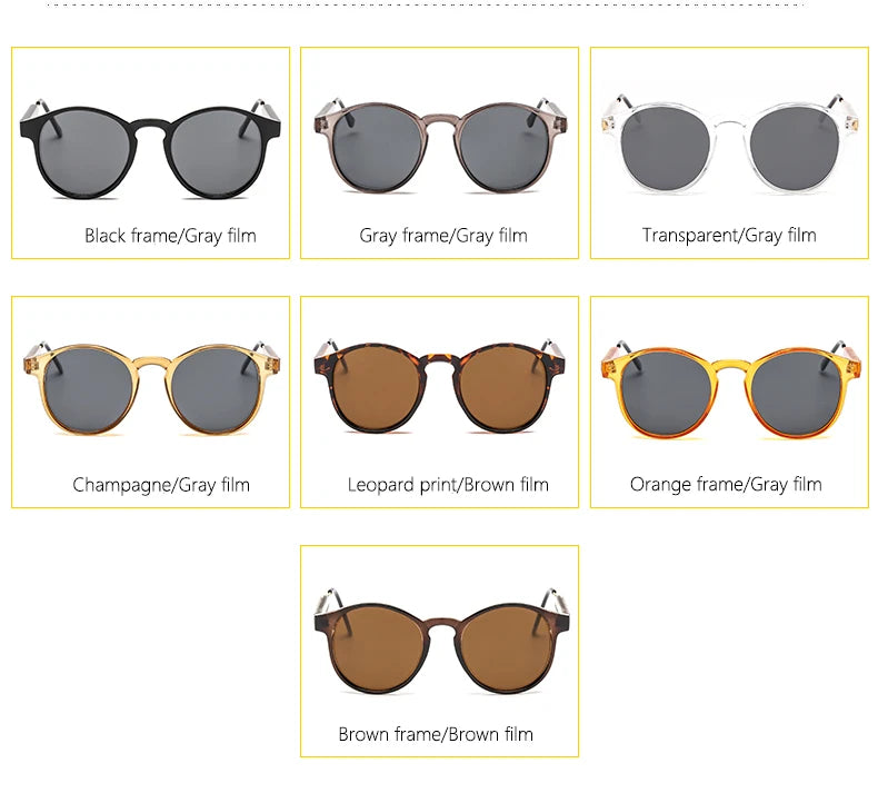 Stylish Retro Round Sunglasses UV400