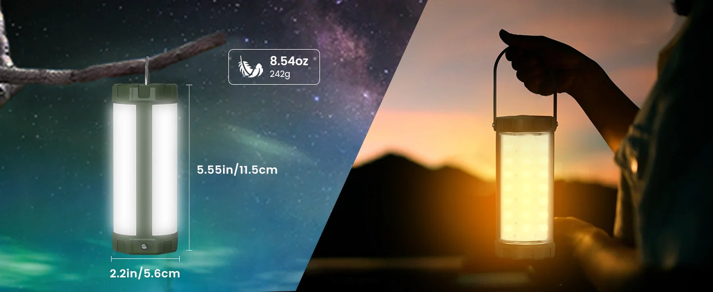 Survival 106LED Camping Lantern 1200LM Power Bank