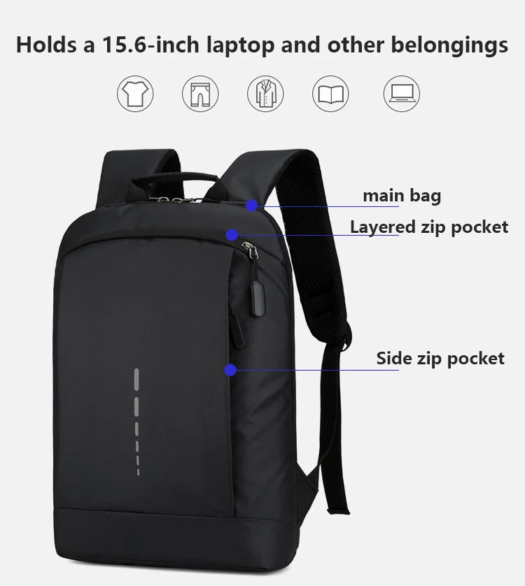 Lightweight Waterproof Laptop Backpack 15.6"