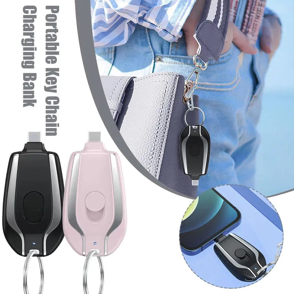 Emergency Mini Keychain Power Bank 1500mAh