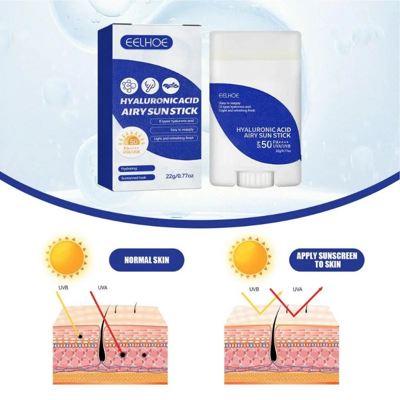 Convenient SPF50+ Hyaluronic Sunscreen Stick