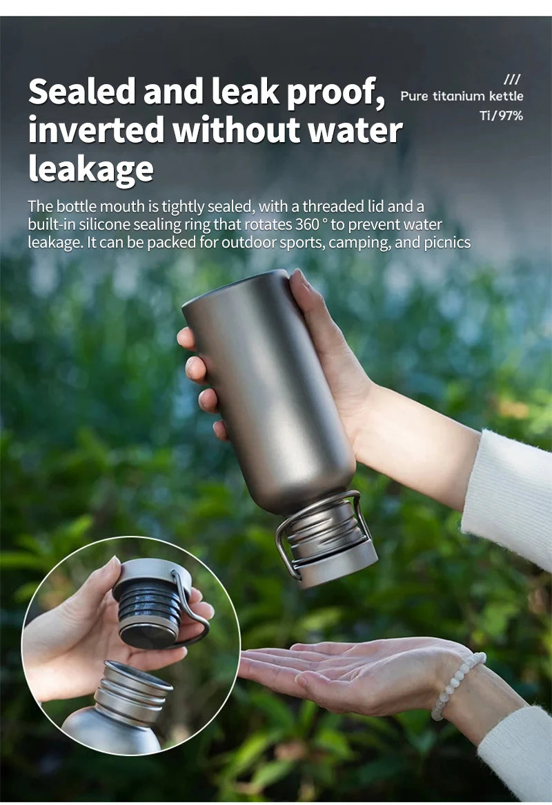 Titanium Water Bottle, Botella Agua Titanio