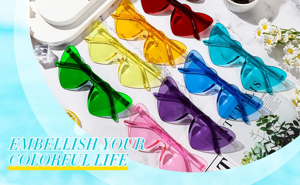 Trendy Heart-Shaped Party Sunglasses Bulk